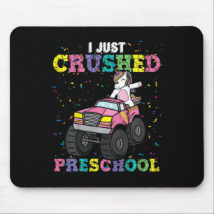 Kind ik heb net de voorschool Girl Unicorn Truck G Muismat