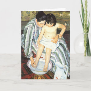 Kind in bad door Cassatt, Gelukkige Moederdag Kaart