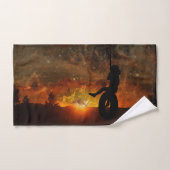 Kind in band schommel handdoek (Handdoek)