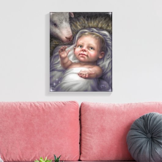 Kind in de Druk van het Canvas van de Manager Afdruk (Insitu (Woonkamer))