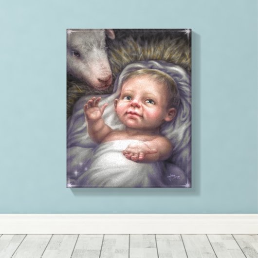 Kind in de Druk van het Canvas van de Manager Afdruk (Insitu (Houten vloer))