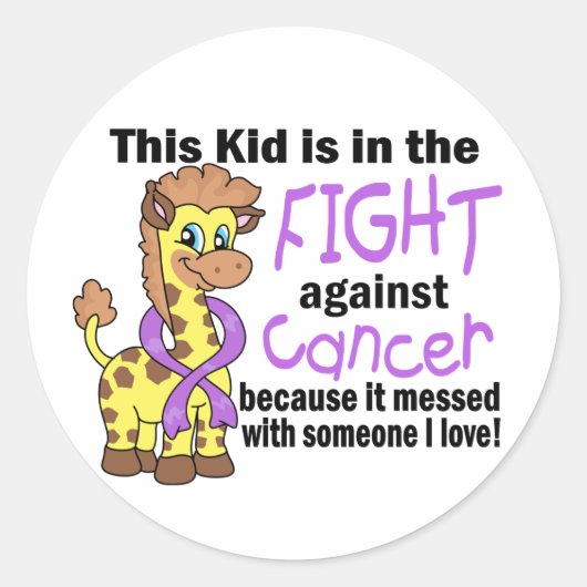 Kind in de kankerbestrijding ronde sticker (Voorkant)