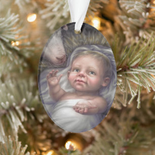 Kind in de Manager Ornament