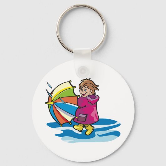 Kind in de Regen Sleutelhanger (Voorkant)