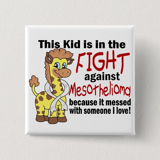 Kind in de strijd tegen mesothelioom vierkante button 5,1 cm (Voorkant)