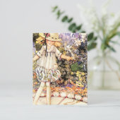 Kind in de tuin briefkaart (Staand voorkant)