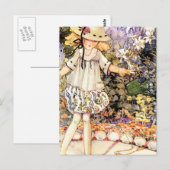 Kind in de tuin briefkaart (Voorkant / Achterkant)