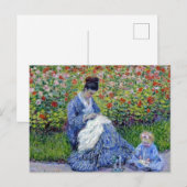 Kind in de tuin, Monet Feestdagenkaart (Voorkant / Achterkant)