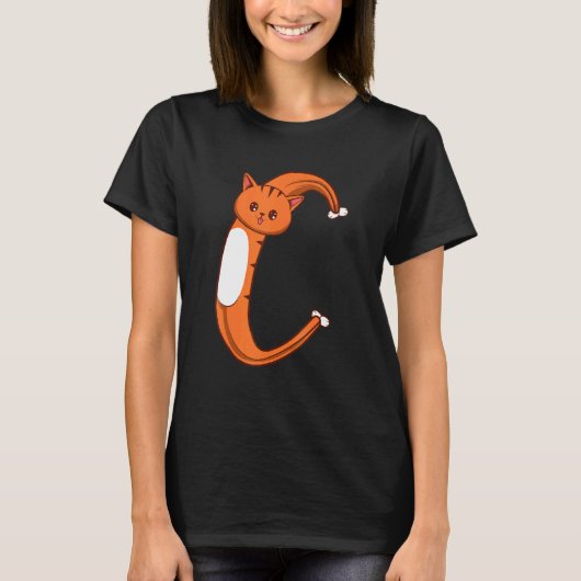 Kind in Dierlijke Kat C T-shirt (Voorkant)