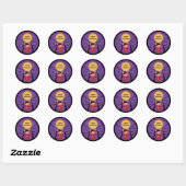 Kind in duivelkostuum Fijne Halloween Stickers (Vel)