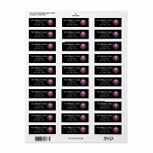 Kind in duivelkostuum Halloween zwarte labels (Full Sheet)