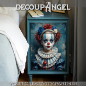 Kind in een Clown Kostuum - Decoupage - Tissuepapier