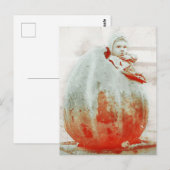 kind in een gigantische pompoen briefkaart (Voorkant / Achterkant)