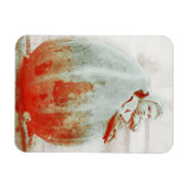 kind in een gigantische pompoen magneet (Horizontaal)