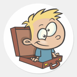 Kind in een koffer Stickers