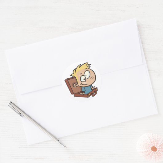 Kind in een koffer Stickers (Envelop)