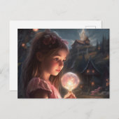 Kind in een magisch sprookjesdorp briefkaart (Voorkant / Achterkant)