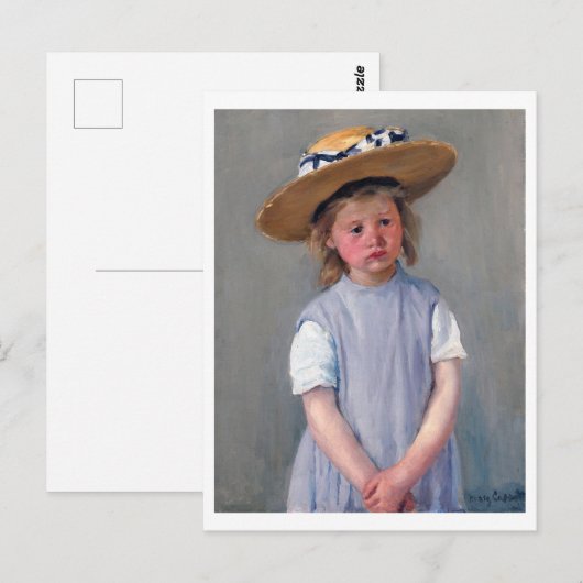 Kind in een Pet, Mary Cassatt Briefkaart (Voorkant / Achterkant)
