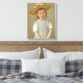 Kind in een Pet met riem | Mary Cassatt Canvas Afdruk (Insitu (Slaapkamer))
