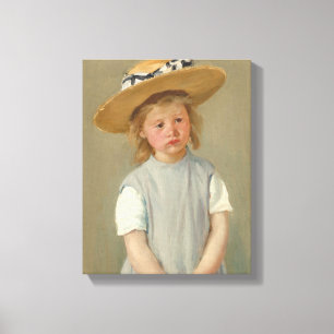 Kind in een Pet met riem   Mary Cassatt Canvas Afdruk