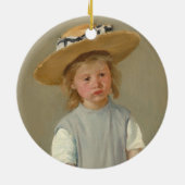 Kind in een Pet met riem | Mary Cassatt Keramisch Ornament (Achterkant)
