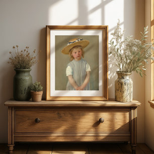 Kind in een Pet met riem   Mary Cassatt Poster