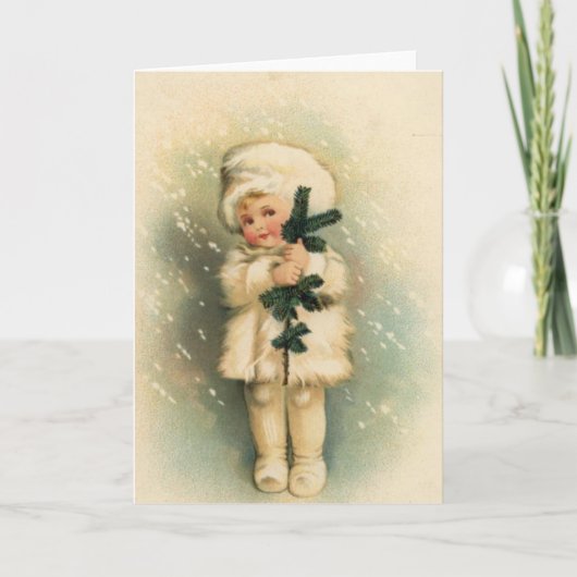 Kind in een sneeuwstorm kaart (Voorkant)