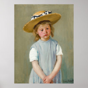Kind in een Straw Pet, 1886 door Mary Cassatt Poster