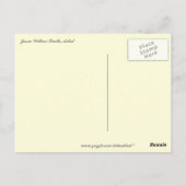 Kind in een tuin briefkaart (Achterkant)