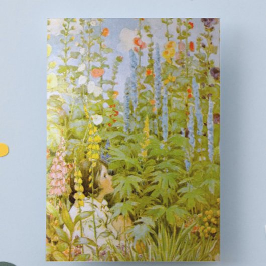 Kind in een tuin kaart