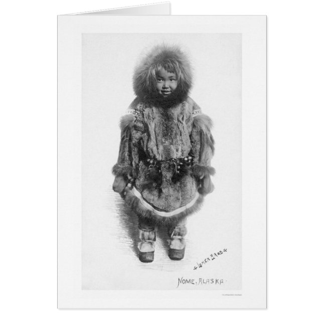 Kind in Fur Nome Alaska 1920 (Voorkant)