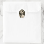 Kind in Gebed Ronde Sticker (Tas)