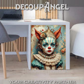 Kind in grillige jurk - Decoupage - Tissuepapier