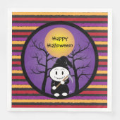 Kind in Grim Kostuum Halloween Papier Servetten (Voorkant)