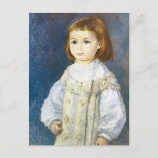 Kind in het Wit door Pierre Auguste Renoir Briefkaart (Voorkant)
