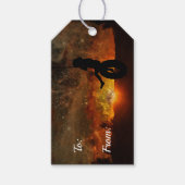 Kind in Label met bandensvleugel Cadeaulabel (Voorkant)