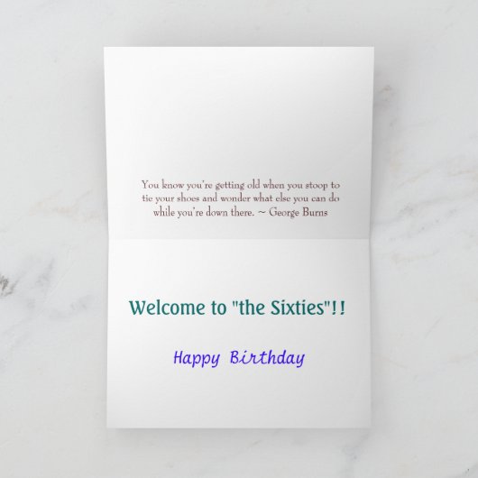 Kind in mijn Jaren '60 Kaart (Binnen)