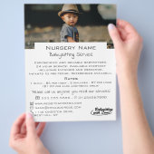 Kind in Pet, Babysitter, Dagopvang, Nursery Advert Flyer (Hand)