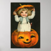 Kind in pompoen poster (Voorkant)