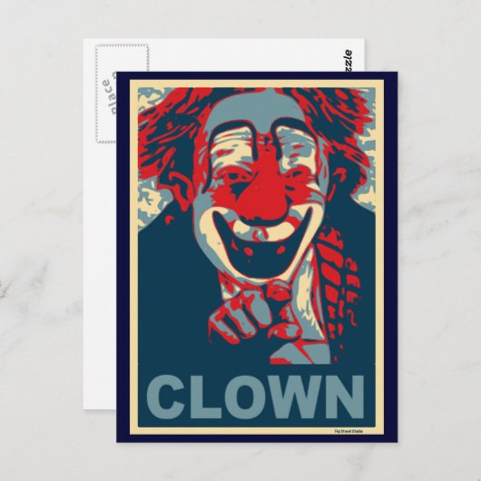 Kind in rood en blauw briefkaart (Voorkant / Achterkant)