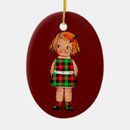  Kind in Rood & Groen Gecontroleerd Speld Keramisch Ornament