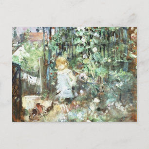 Kind in Roos Garden, Berthe Morisot Fine Art Briefkaart