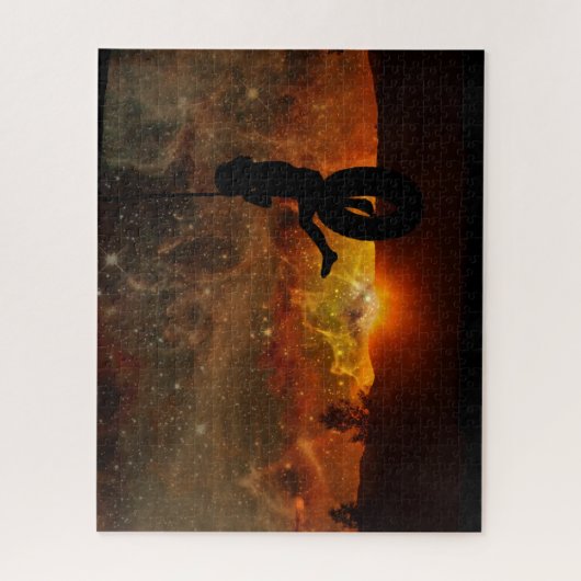 Kind in Tire Swing Jigzaag Puzzle Legpuzzel (Verticaal)