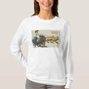 Kind in Toga op Chariot Pulled by Chicken T-shirt