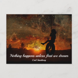 Kind in Tyre Swing Briefkaart