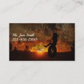 Kind in Visitekaartje voor bandenzagen (Voorkant)