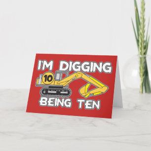 Kind is 10 jaar en ik ben 10 aan het graven kaart