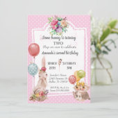 Kind is een beetje  paasbruin roze kaart (Staand voorkant)