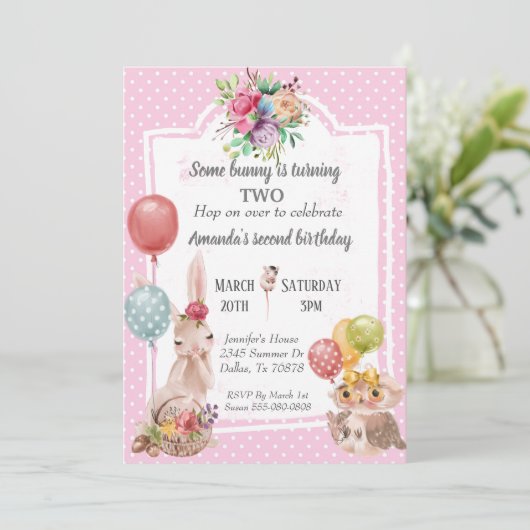 Kind is een beetje paasbruin roze kaart (Staand voorkant)