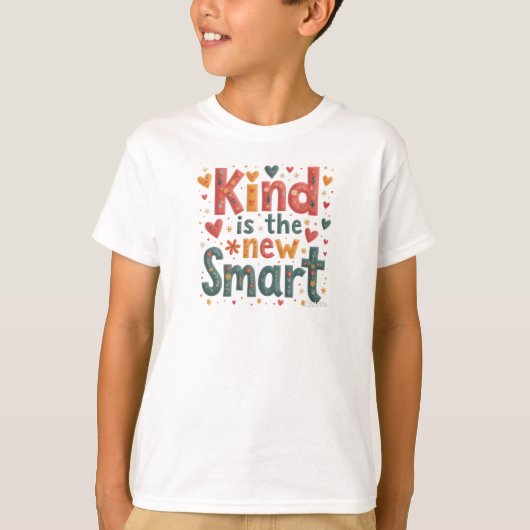 Kind is the New Smart – SEL Quote Design T-shirt (Voorkant)